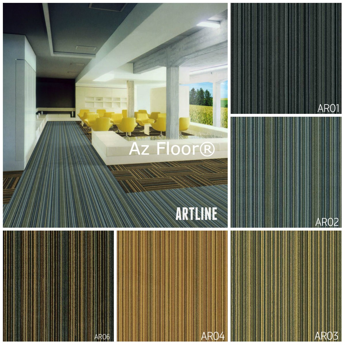Ảnh: Thảm trải sàn Artline màu sắc 