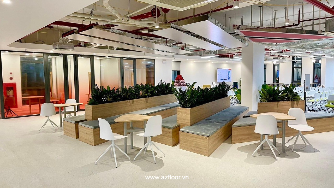 Ảnh công trình sàn vinyl hèm khoa dẻo 5li. Ảnh: AZ Floor
