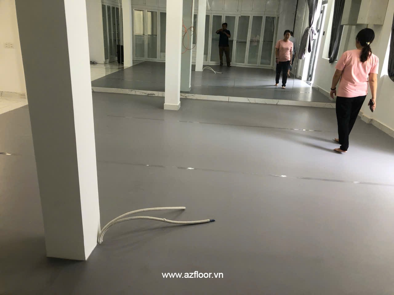 Sàn vinyl 5li trải múa dancing Q7. Ảnh: AZ Floor