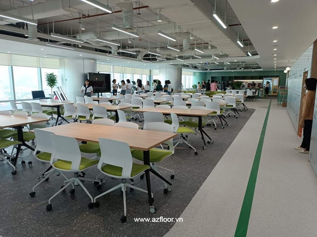 Ảnh phối màu sàn vinyl terrazzo Lotter Hanoi. Ảnh: AZ Floor