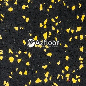 thảm cao su nền đen chấm vàng