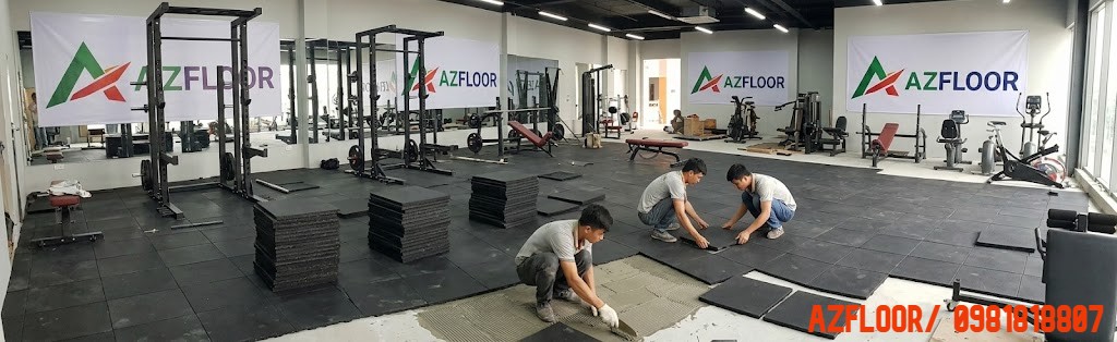 Azfloor thi công gạch cao su rubber tile