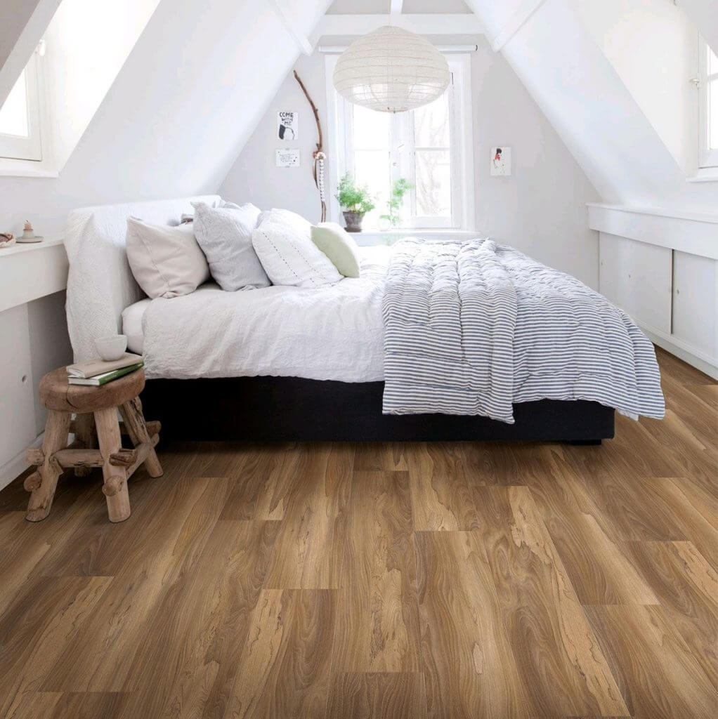 Sàn gỗ nhựa phòng ngủ