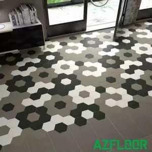 sàn nhựa hoa văn hexagon