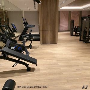 sàn nhựa giả gỗ DW302 trải phòng gym