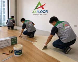 Lắp đặt sàn nhựa giả gỗ Azfloor