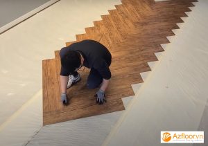 thi công sàn nhựa giả gỗ