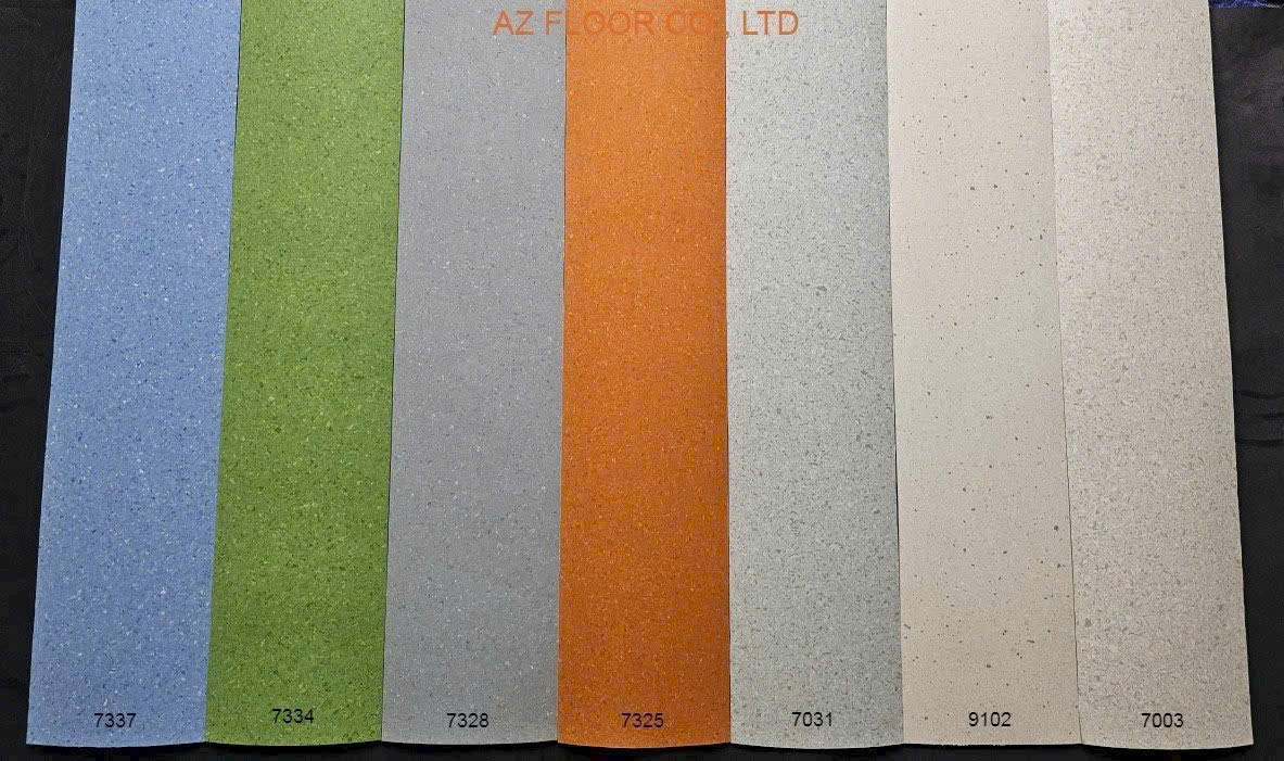 Sàn cuộn y tế đồng chất có sẵn 