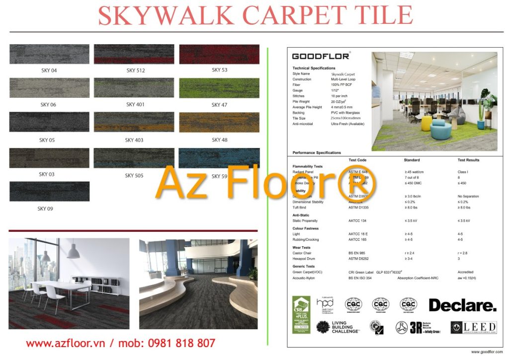 thảm trải sàn skywalk cataloge