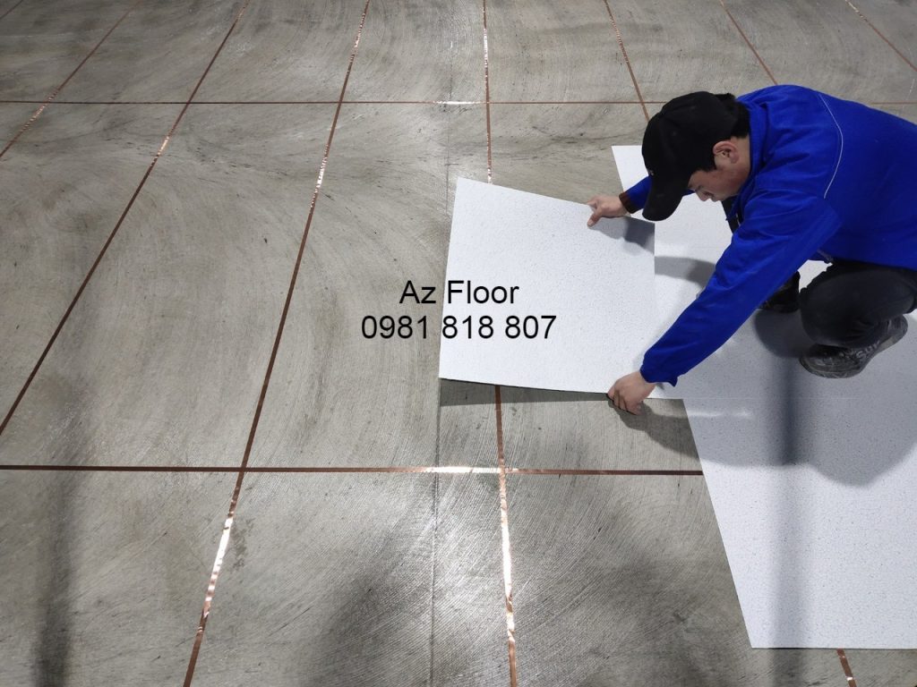 lắp đặt sàn vinyl esd tile az floor 