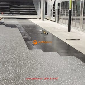 gạch terrazzo vinyl xám đen