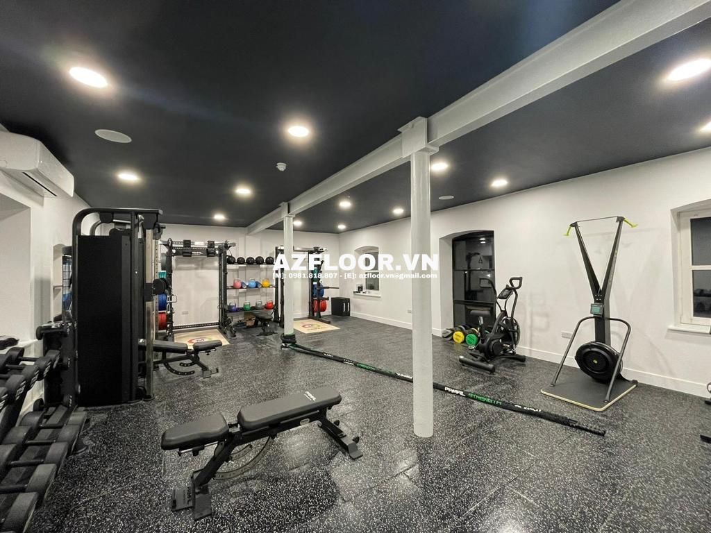 gạch cao su phòng gym rubber tile 