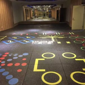 vẽ lên gạch cao su rubber