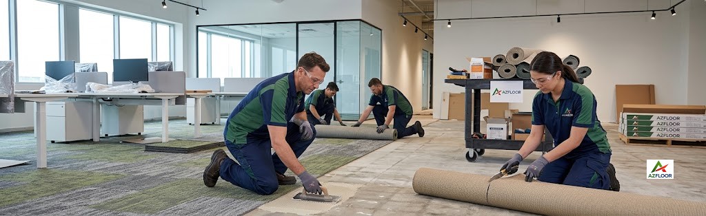 azfloor thi công thảm lót sàn office