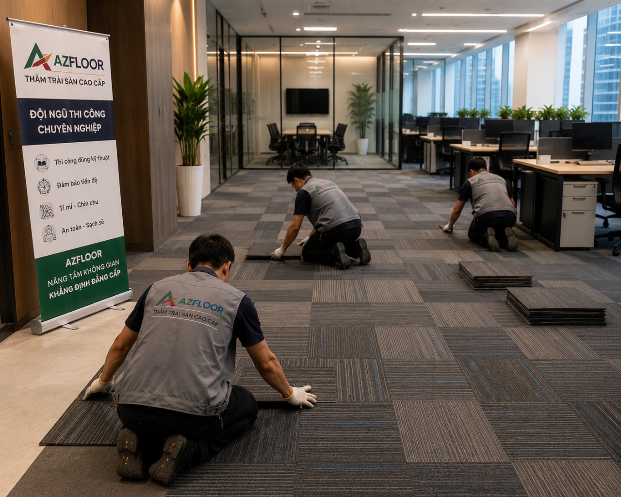 Thảm trải sàn văn phòng hà nội Azfloor