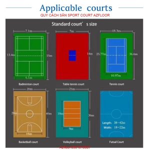 kích thước sân thể thao