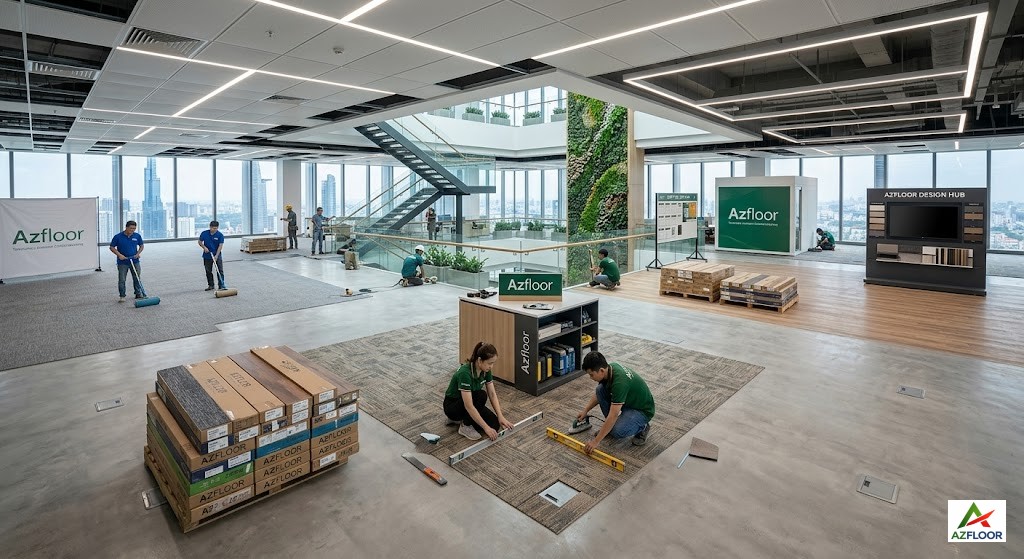 Azfloor thi công thảm trải sàn cao cấp