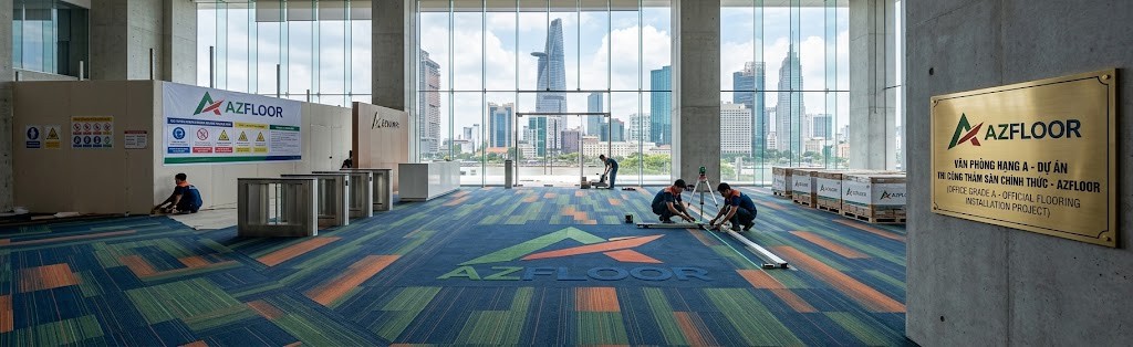 Azfloor thi công thảm trải sàn văn phòng