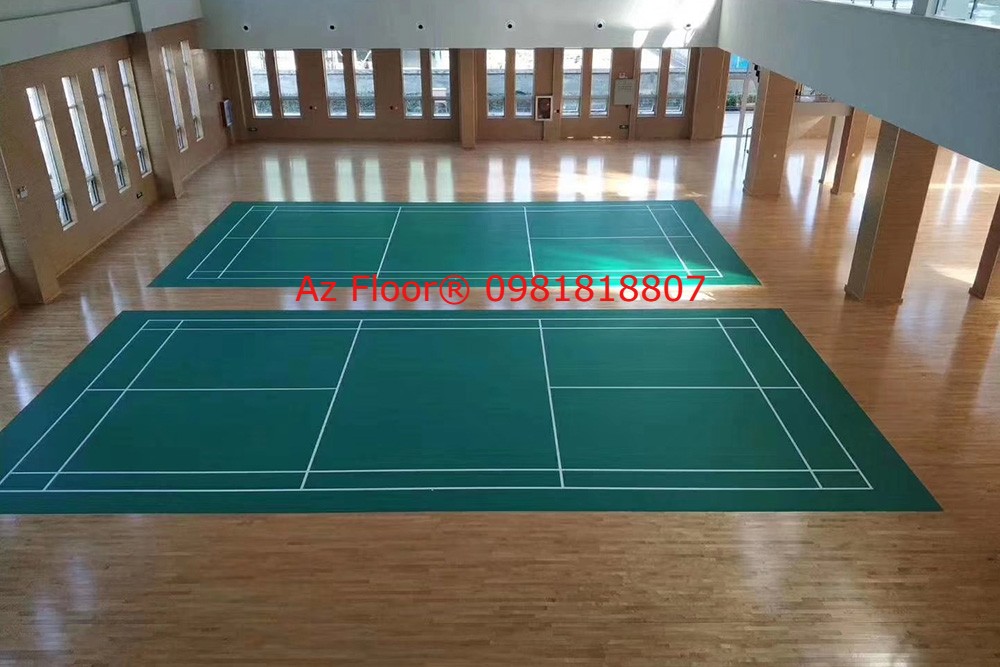 Hoàn thiện thảm trải sân cầu lông badminton