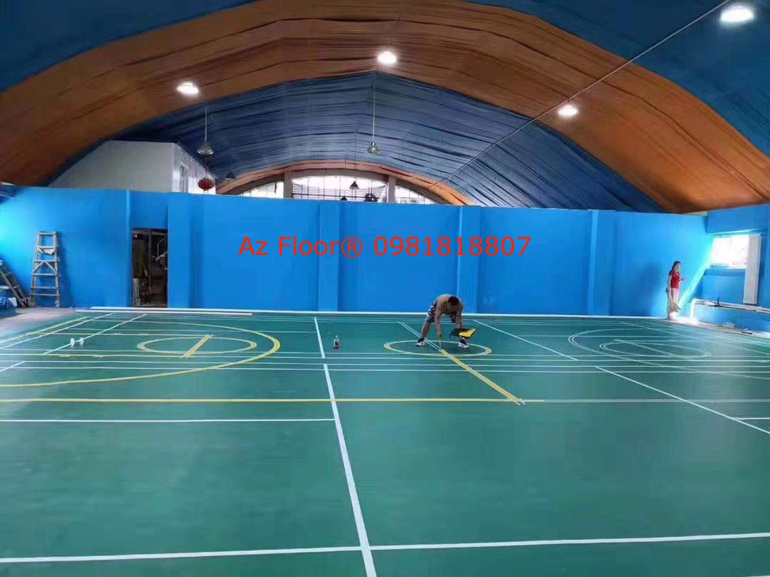 Thi công thảm cầu lông badminton