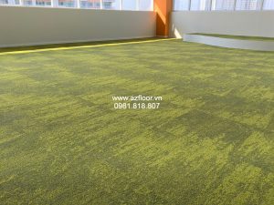 Thi công thảm văn phòng xanh lá