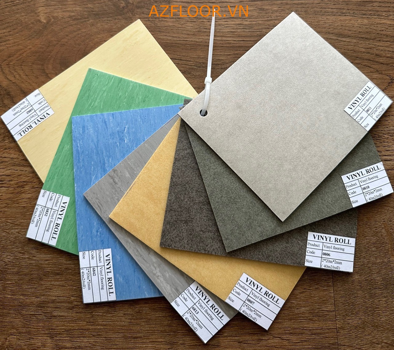 Mã màu sàn vinyl cuộn