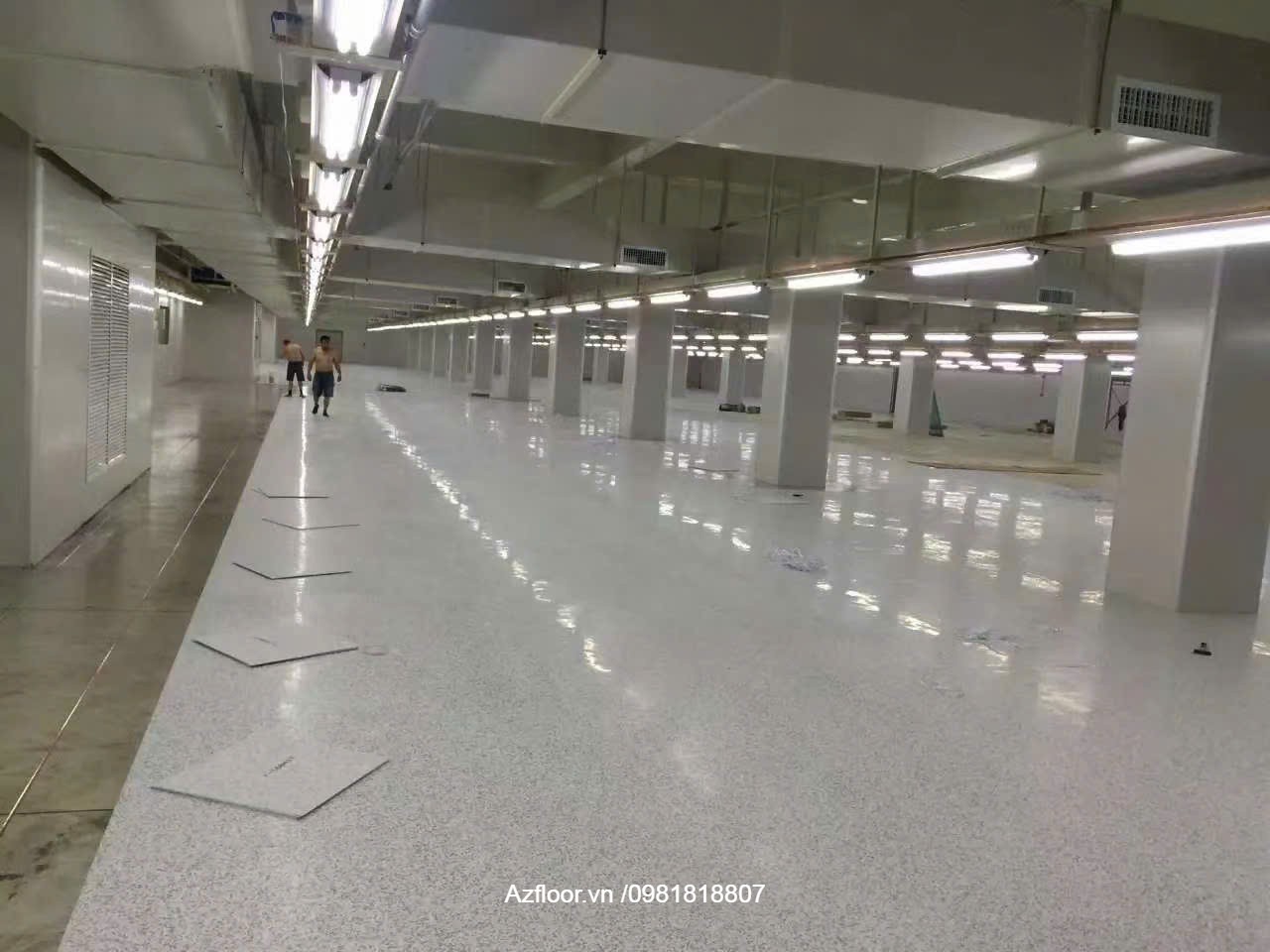 sàn tĩnh điện esd tile nhà xưởng