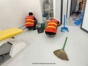 AZ Floor thi công sàn nhựa vinyl cuộn
