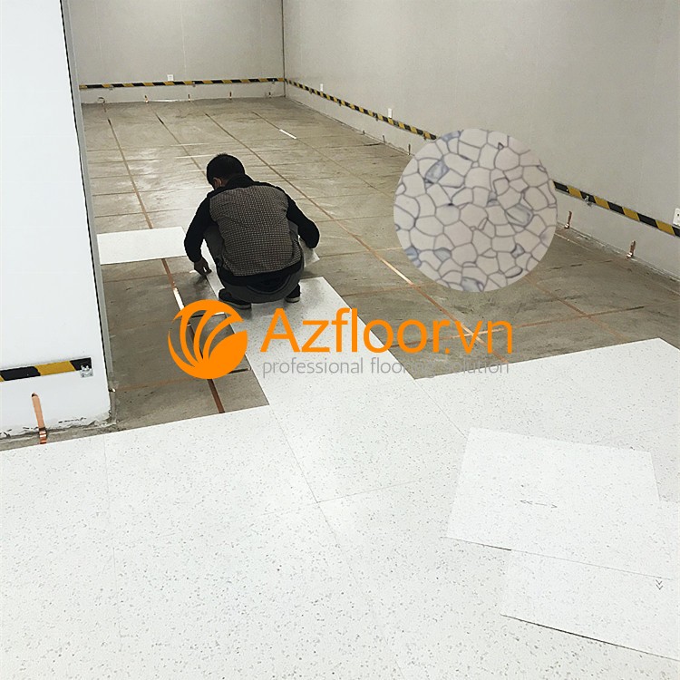 lắp đặt sàn esd tile floor