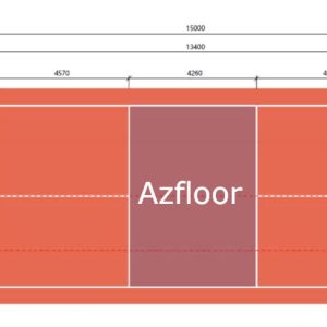 Thảm Pickleball 2 Màu Đỏ