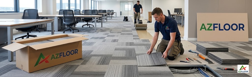 Azfloor thi công thảm văn phòng office