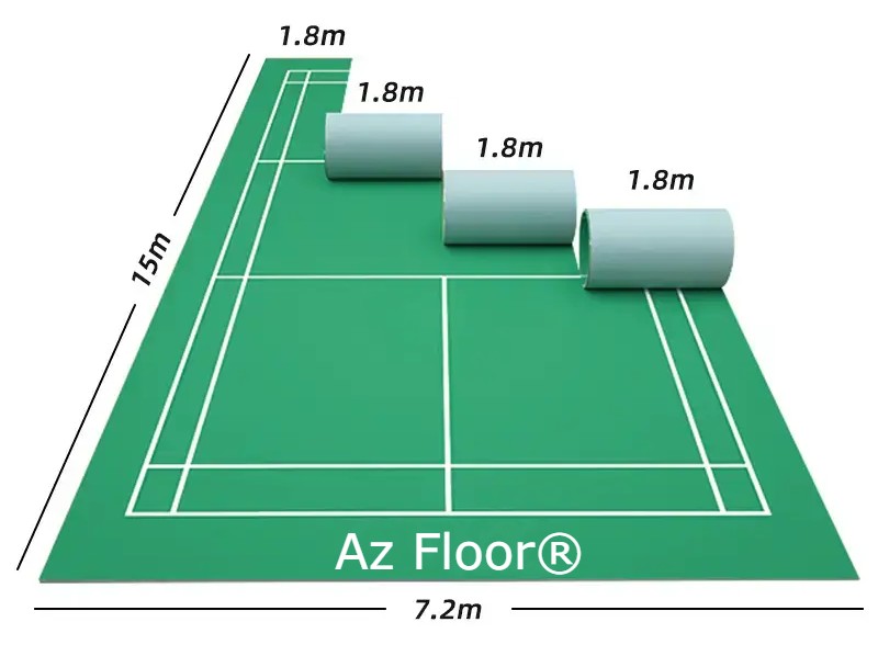 Thảm thể thao GEM Azfloor lát sân cầu lông