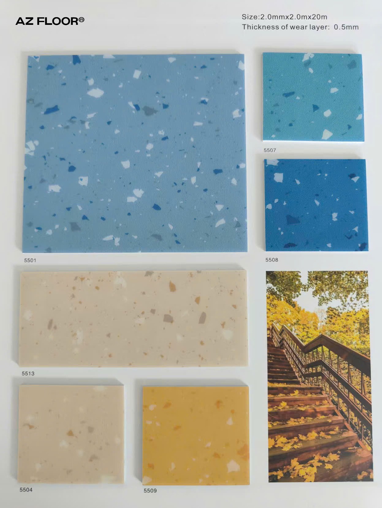 Sàn vinyl cuộn HET dày 2mm - Az Floor 