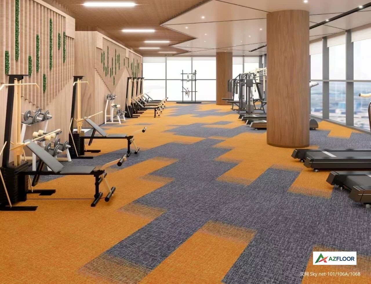 thảm gạch văn phòng office carpet Azfloor 