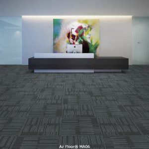 thảm MA06 màu xám đậm trải sàn. azfloor lắp đặt thi công