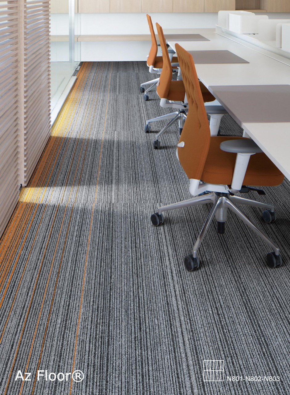 Thảm văn phòng office xọc cam orange Azfloor