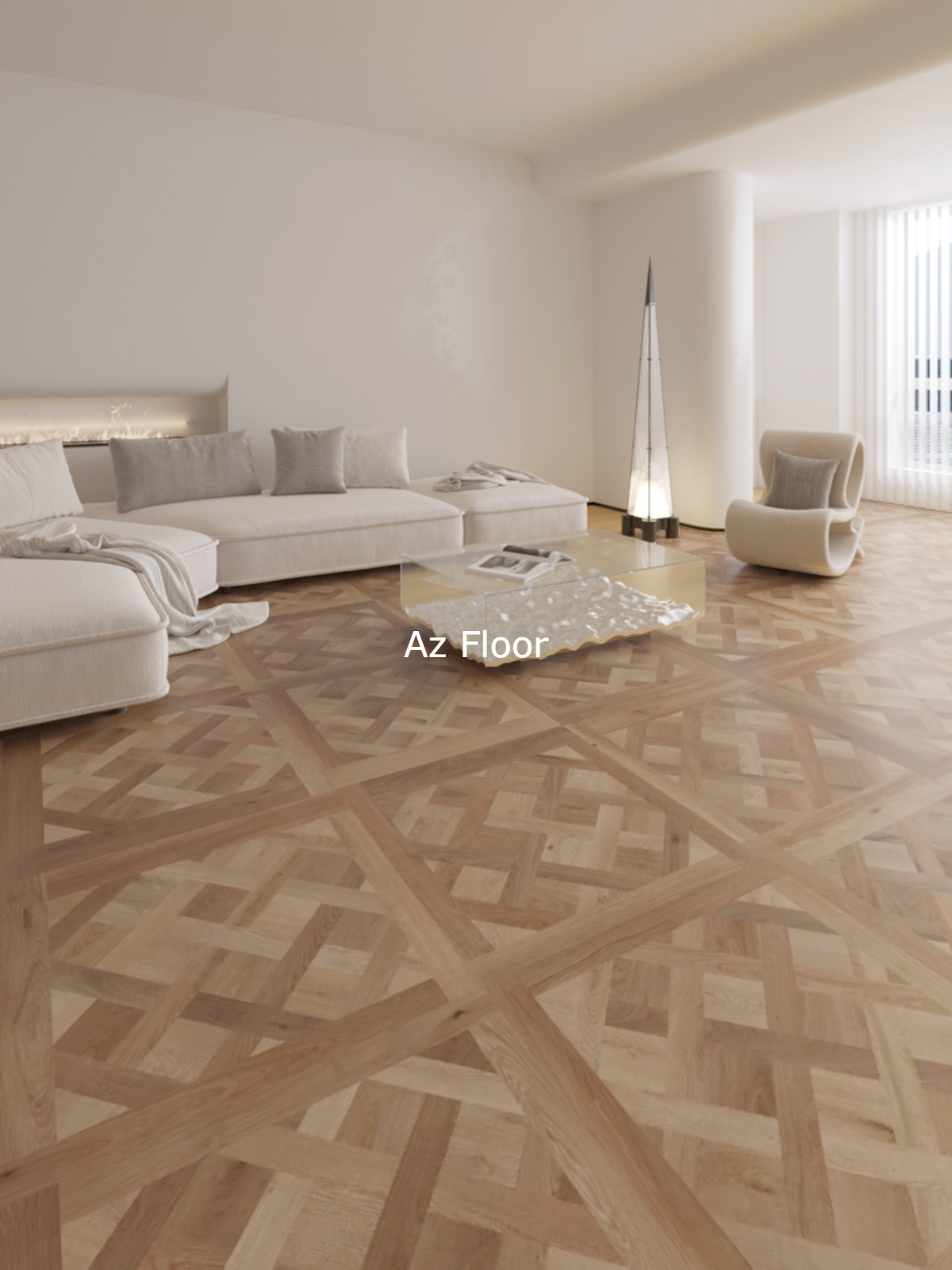 Sàn vinyl hèm khóa hoa văn. Ảnh: AZ Floor