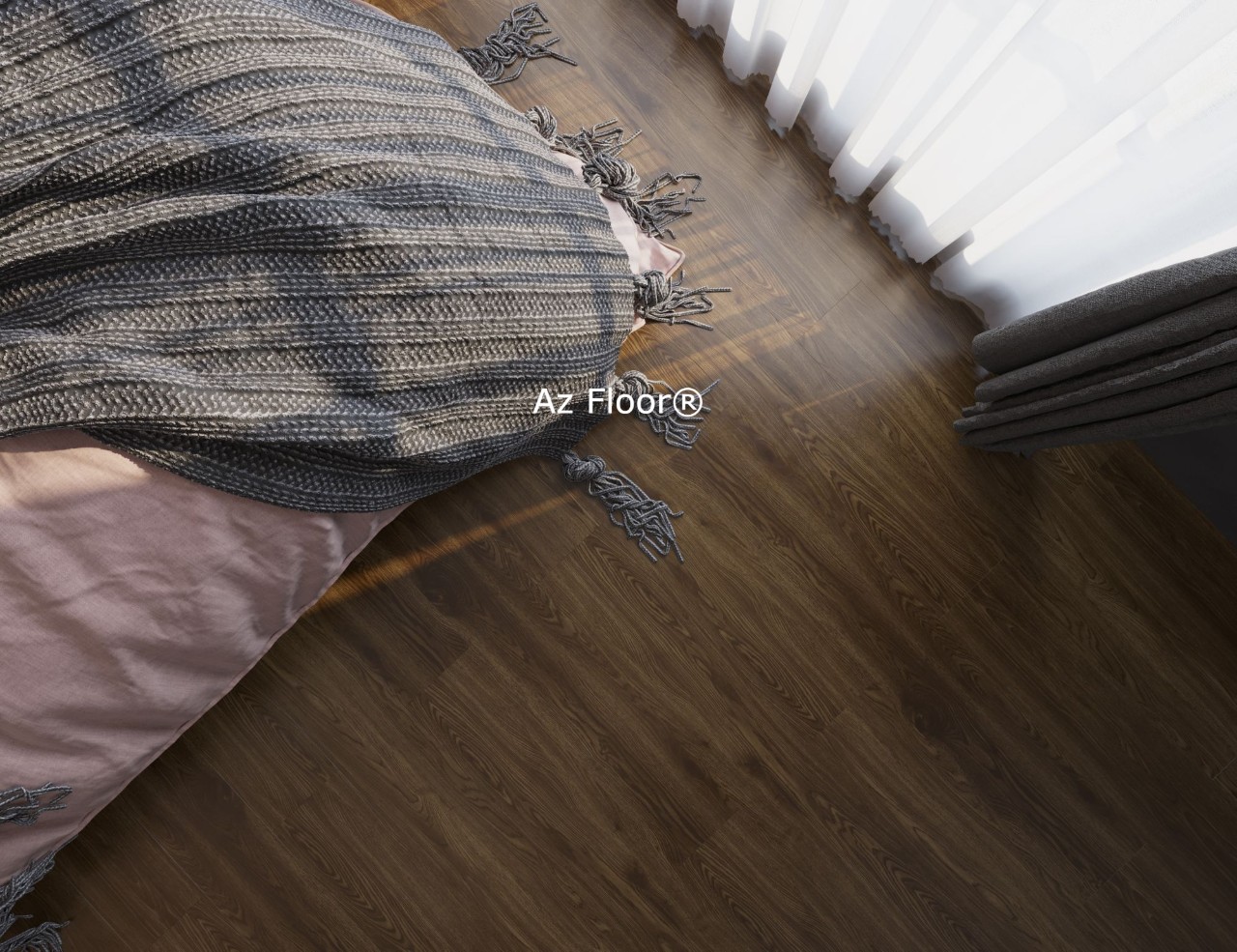 Sàn vinyl vân gỗ tối Azfloor