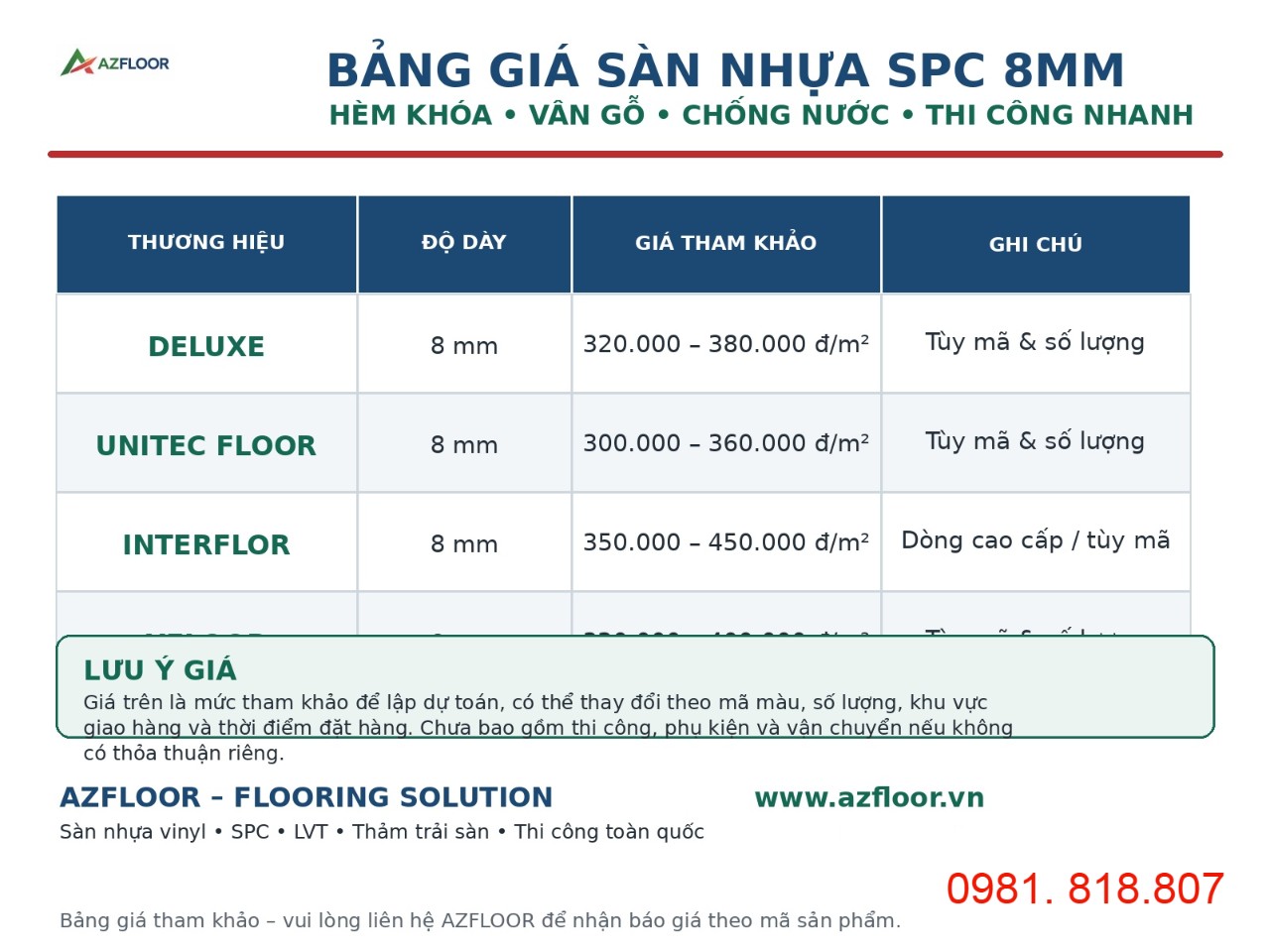 Giá Sàn Nhựa Hèm Khóa 8MM