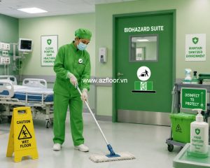 Bảo dưỡng sàn vinyl bệnh viện