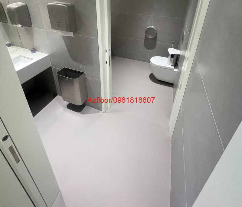 Sàn nhựa kháng khuẩn lát toilet bệnh viện