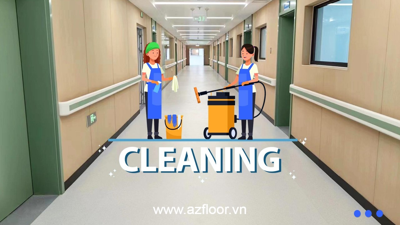 Cách vệ sinh và bảo dưỡng sàn vinyl y tế