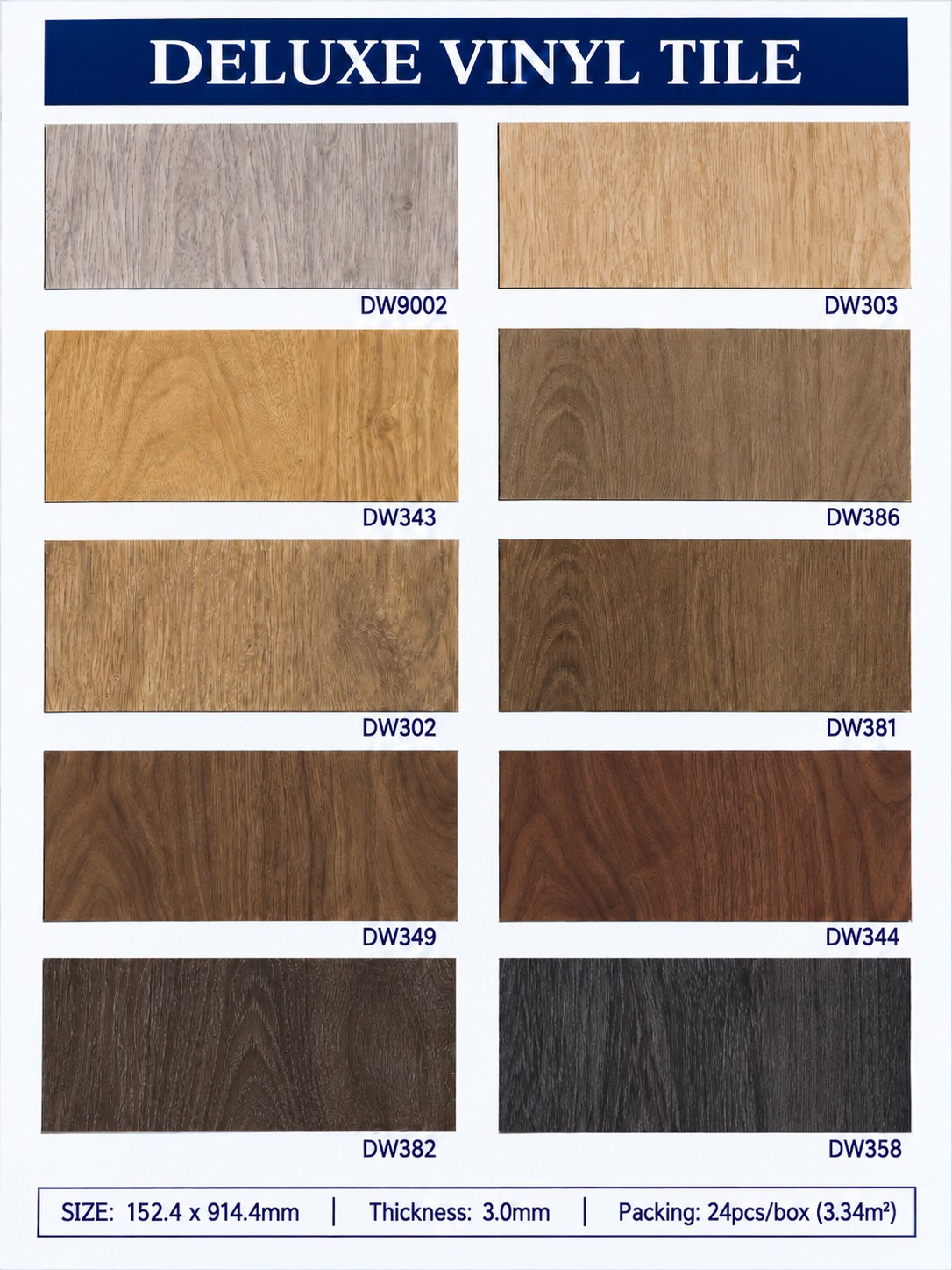 Sàn Nhựa Vinyl Giả Vân Gỗ Deluxe lvt 3mm