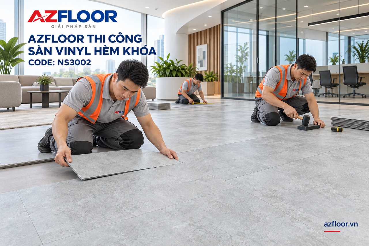 Sàn vinyl giả bê tông hèm khóa NS3002-5MM