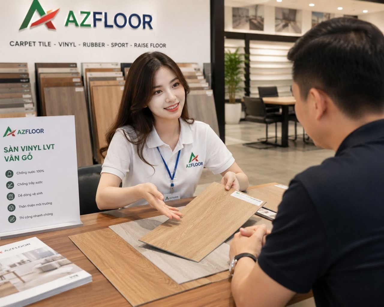 Azfloor tư vấn sàn nhựa giả vân gỗ