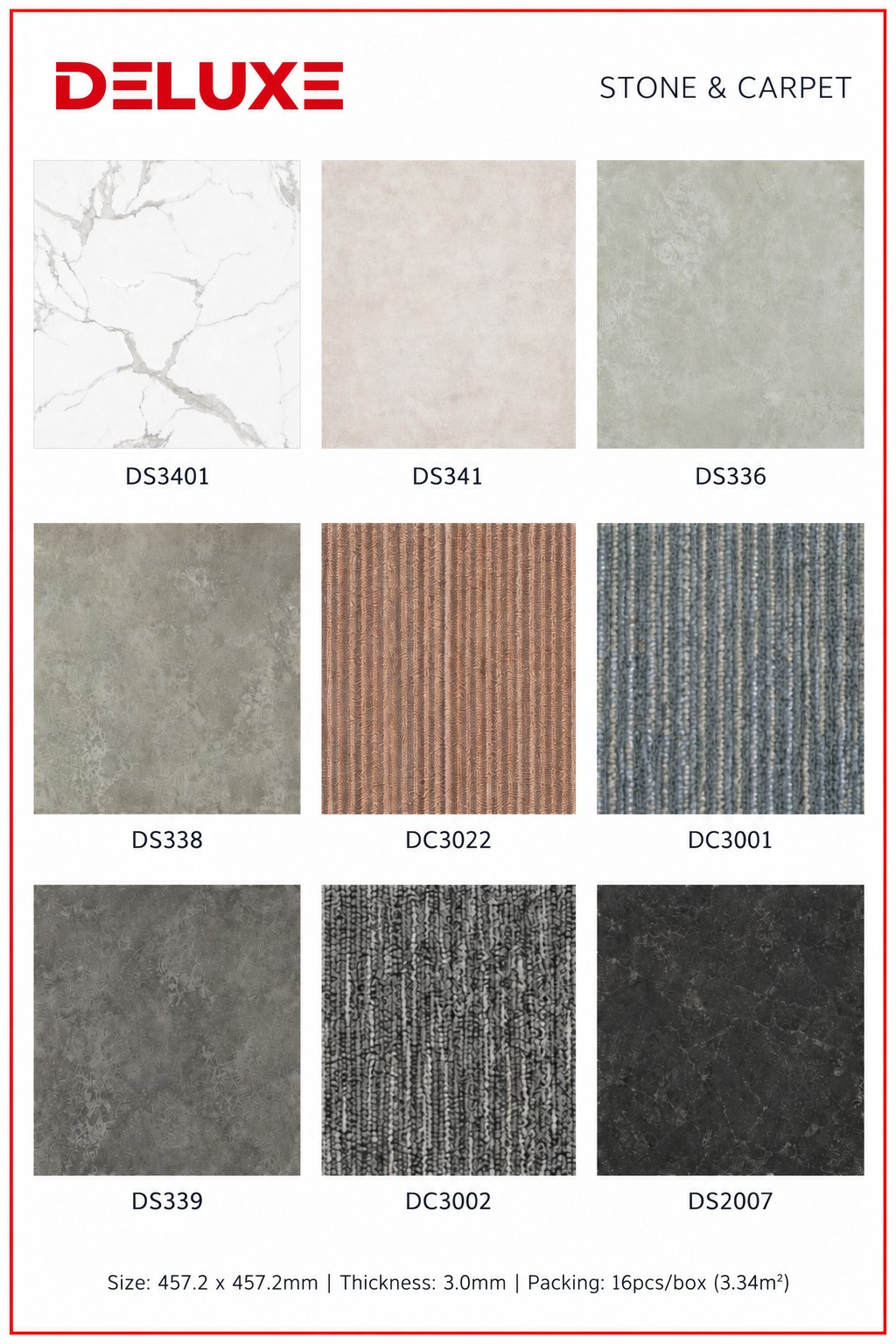 Sàn Nhựa Vinyl Giả Vân Đá Deluxe 3mm