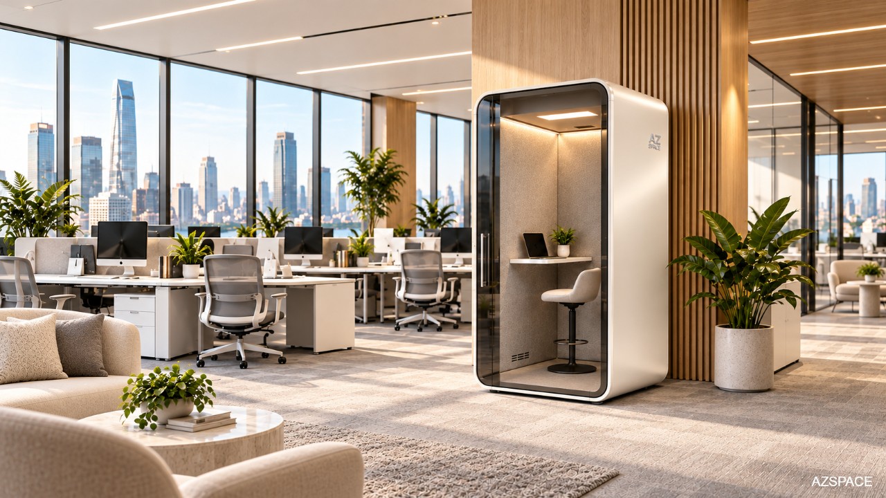 Cabin cách âm office 1 người trắng