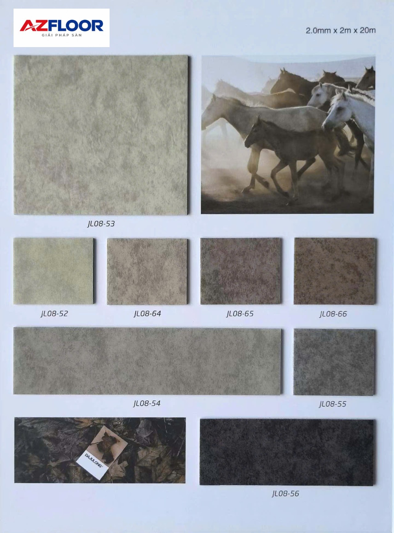 Sàn Vinyl Cuộn HET vân bê tông xi măng