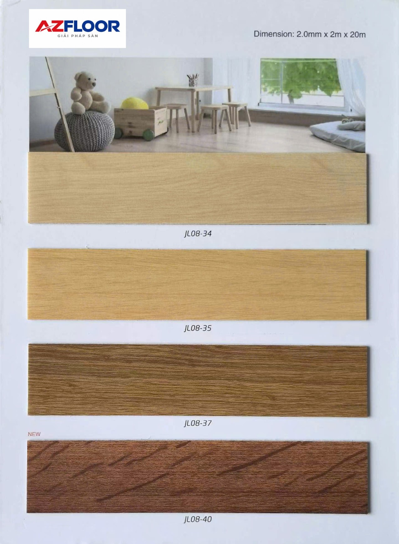 Sàn Vinyl Cuộn Vân Gỗ Cataloge 4