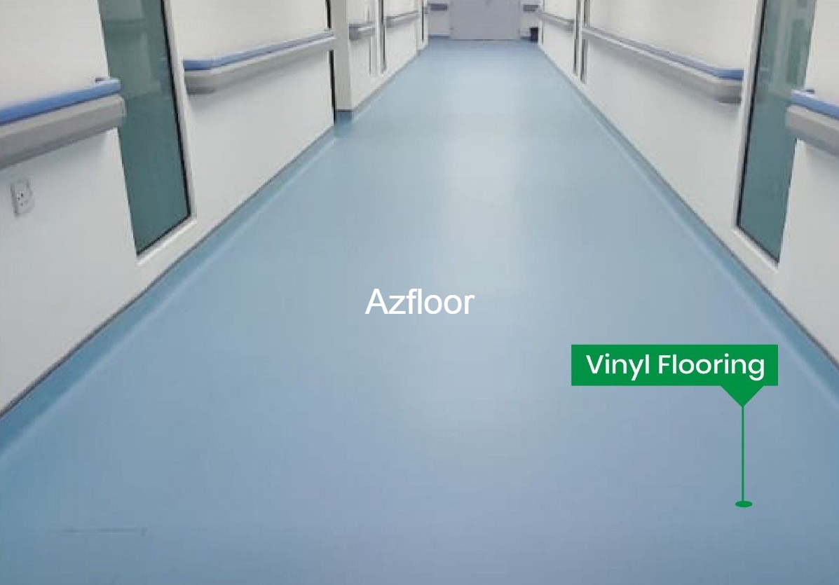 Sàn vinyl đồng nhất kháng khuẩn lối đi bệnh viện